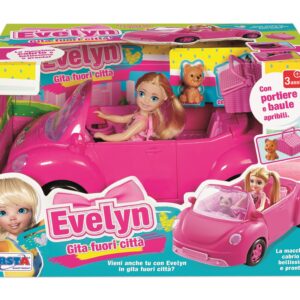 BAMBOLA EVELYN 13 CM CON CABRIO GITA FUORI CITTA'
