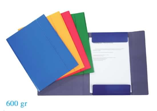 Cartelline di carta con elastico A4 colori assortiti