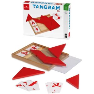 TANGRAM IN LEGNO ROSSO DAL NEGRO