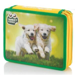 ASTUCCIO 2 ZIP GRANDE PIENO "CUCCIOLI" VERDE BALMAR