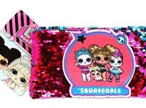 ASTUCCIO BUSTINA PAILETTES FUCSIA E AZZURRE LOL SURPRISE MGA