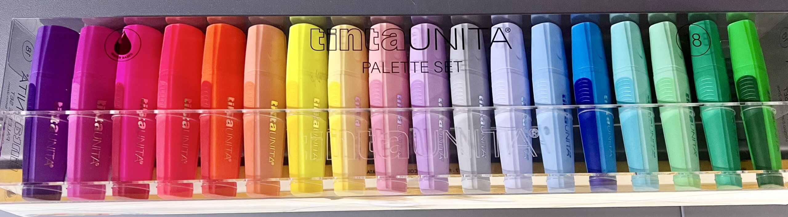 tinta unita palette evidenziatori da 18 colori – Cartolibreria Orsino