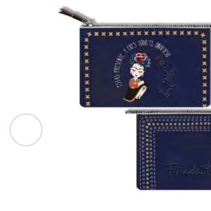 BORSA/PORTAFOGLIO FRIDA KAHLO BLU