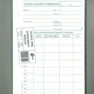 SCHEDA ACQUISTO CARBURANTI 100 FOGLI MOD. 0100107 BUSINESS & MORE
