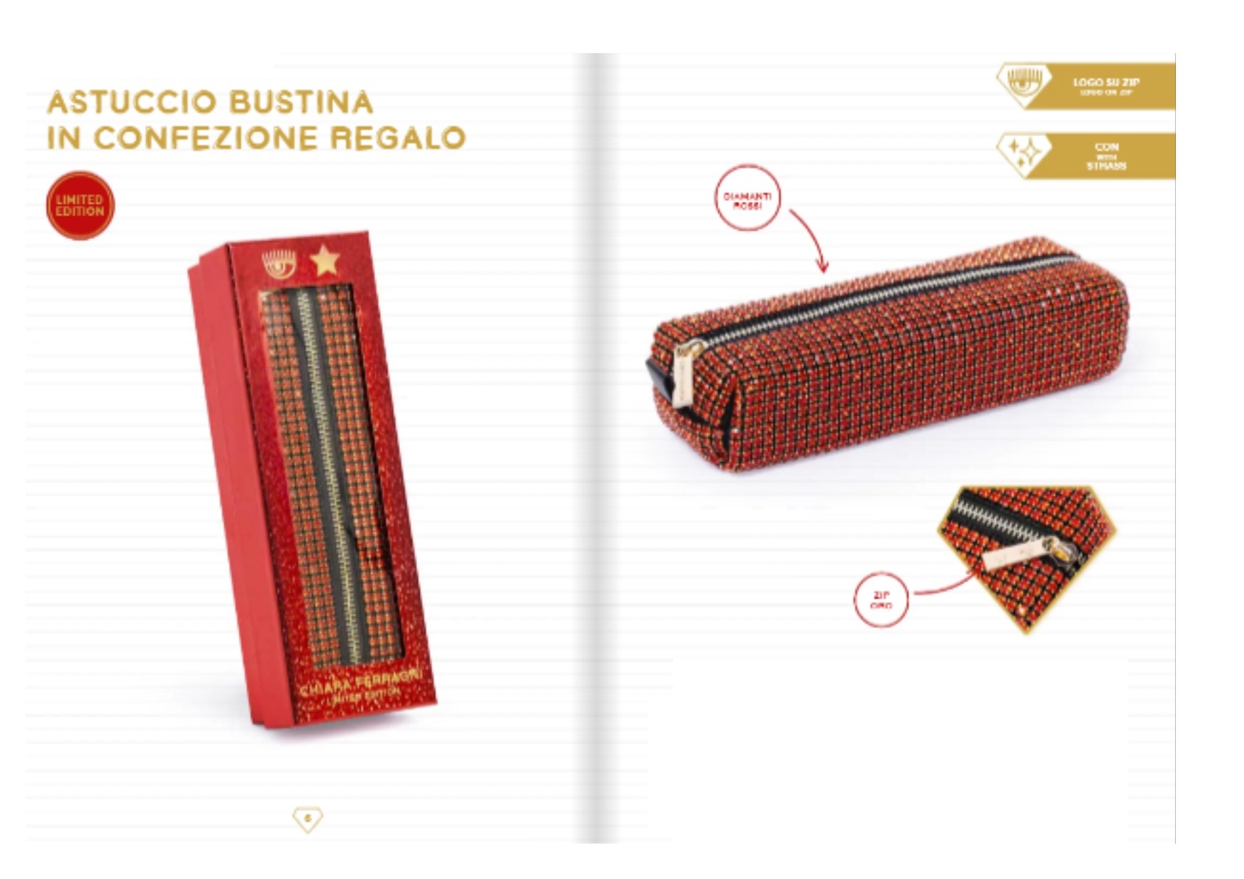 Astuccio rosso chiara ferragni 2023 limited edition