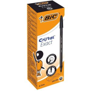 PENNE A SFERA CRISTAL EXACT PACCO DA 20 PEZZI NERO BIC
