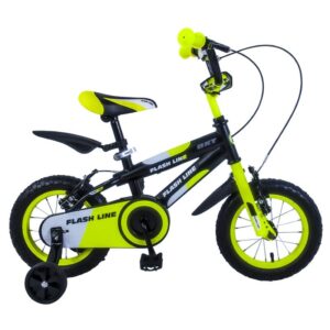BICICLETTA PER BAMBINI 12" BMX GIALLA FLASH LINE