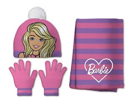 Barbie set 3 pz cappello pon pon- sciarpa -guanti – Cartolibreria Orsino
