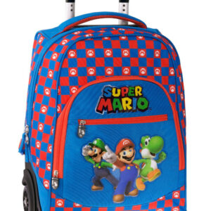 Zaino Organizzato Scuola Viaggio Trolley Premium Super Mario Bross
