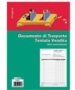 DOCUMENTO DI TRASPORTO TENTATA VENDITA 50 X 2 AUTORICALCANTI E5220C EDIPRO