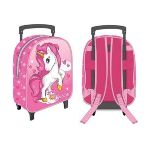 Zaino asilo trolley Cm. 28x24x10 - Unicorno
