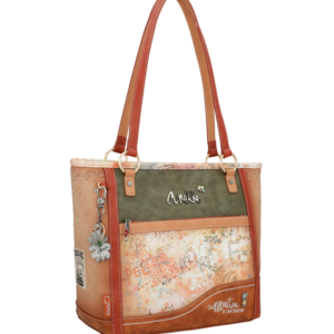 Borsa con manico grande con fiori