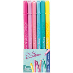 TRATTO PEN CANDY COLLECTION ASTUCCIO 6 COLORI FILA
