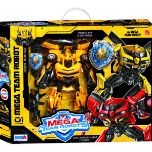 MAXI ROBOT TRASFORMABILE MEGA TEAM 2 ASSORTITI