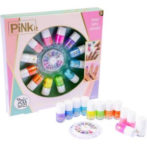 Pink it rainbow nails