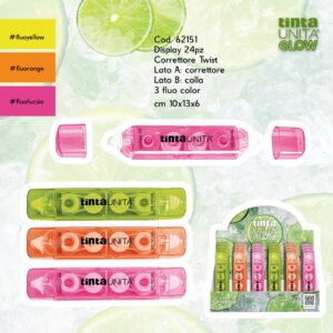 Correttore 2in1 Twist TintaUnita Glow + colla a nastro correggi e incolla