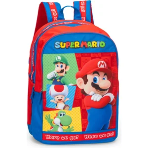 ZAINO SCUOLA ORGANIZATO SUPERMARIO